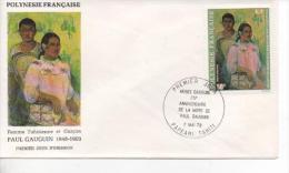 N° 135  PAUL GAUGUIN FEMME TAHITIENNE ET GARCON - Storia Postale