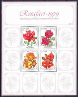 South Africa - 1979 - Roses, Flowers - Miniature Sheet / Souvenir Sheet - Unused Stamps