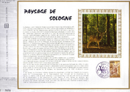 Feuillet Tirage Limité CEF 213 Soie Paysage De Sologne Cerf - Lettres & Documents