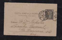 Rumänien Romania 1894 Stationery Letter Card Local Use BUCAREST - Cartas & Documentos