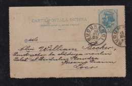Rumänien Romania 1898 Stationery Letter Card Local Use - Storia Postale