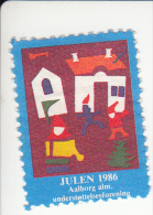 Denemarken Kerstvignet Cat. AFA Julemaerker Aalborg Alm.underst; Jaar 1986 Nr 1 Van 5 - Local Post Stamps