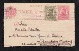 Rumänien Romania 1911 Upratd Stationery Lettercard To THANNHEIM WUERTTEMBERG Germany - Covers & Documents