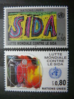 UNO Geneva 1990 MNH # Mi.184/5 Fight Aids Worldwide United Nations UN - Unused Stamps