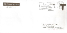 Lettre T   " CHAPOUTIER " Avec Flamme De   Morestel  (  38  )  Daté Du  21 - 09 - 2009 - Cards/T Return Covers