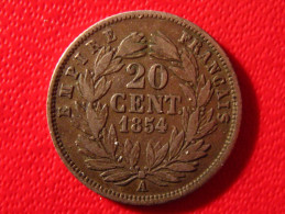20 Centimes Napoléon III 1854 A 4079 - 20 Centimes