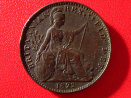 Grande-Bretagne - UK - Farthing 1822 4012 - B. 1 Farthing