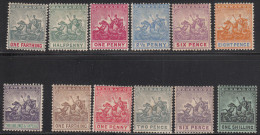 Barbados 1904-10 Mint Mounted, Sc# 90-101, SG 135-144,163-169 - Barbades (...-1966)