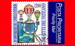 VATICANO - Usato - 1999 - 50º Anniversario Del Consiglio D'Europa - 1200 L. • Mongolfiere, Lente E Cartina Dell'Europa - Oblitérés