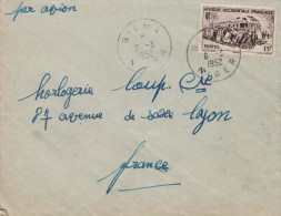 AOF Yvert  40  Sur Lettre Avion  Cachet BILMA Niger  6/3/1952 - Covers & Documents
