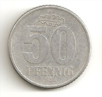 50 Pfennig – Allemagne – République Démocratique Allemande -1958 A – Atelier De Berlin A – Aluminium – Etat TTB–KM 12.1 - 50 Pfennig