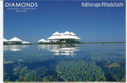 Magnificent Diamonds Thudufushi Beach And Water Villas, Belle Carte Postale Non Circulée - Maldiven