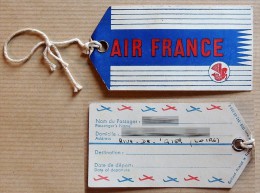 Ancienne étiquette AIR FRANCE (mars 1956) Avec Cordon - Baggage Etiketten