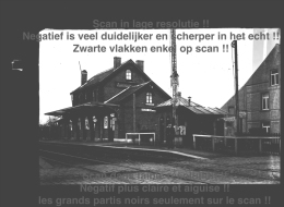 OUDE GLASPLAAT FOTO NEGATIEF **  SOLRE SUR SAMBRE GARE STATION **  PLAQUE DE VERRE  NEGATIF - Erquelinnes