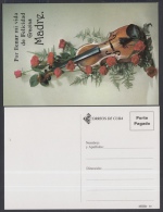 2001-EP-70 CUBA 2001. Ed.57c. MOTHER DAY SPECIAL DELIVERY. POSTAL STATIONERY. VIOLIN CON ROSAS. FLORES. FLOWERS. UNUSED. - Covers & Documents