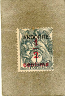 ANDORRE - Type Blanc De France Surchargé "ANDORRE" Et Nouvelle Valeur- - Used Stamps