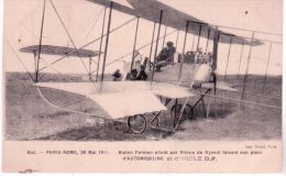 BUC - Paris-Rome , 28 Mai 1911- Biplan Farman Piloté Par Le Prince De Nyssol -ed. Pichot - Buc
