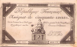 Assignat De Cinquante Livres - Münzen (Abb.)