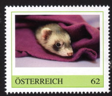 ÖSTERREICH 2014 ** Frettchen / Mustela Putorius - PM Personalized Stamp - MNH - Personnalized Stamps