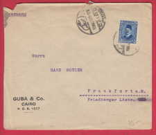 179156  /  1929 - 15 M  König Faruk , GUBA & Co. CAIRO , Egypt Egypte Agypten Egitto Egipto - Storia Postale