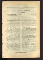 - CHEMIN DE FER ET TRAMWAYS . PERFECTIONNEMENTS AUX FREINS A AIR . BREVET D´INVENTION DE 1903 . - Railway