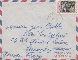 AOF Yvert  67 Sur Lettre Avion  KOUDOUGOU Haute Volta - Covers & Documents