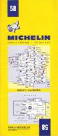 1 CARTE MICHELIN N°58 NEUVE PATINE SOLDE LIBRAIRIE MANUFACTURE FRANCAISE DES PNEUMATIQUES TOURISME FRANCE 1974 BREST QU - Maps/Atlas