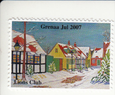 Denemarken Kerstvignet Cat. AFA-Julemaerker Grenaa Lions Club 2007 - Local Post Stamps