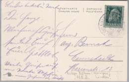 Bayern 1912-12-29 Lindau AK Mit Perfin "M&B" Nürnberg Metzger&Böhm Weinbrennerei - Storia Postale