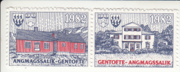 Denemarken Kerstvignet Cat. AFA-Julemaerker Gentofte Gronlandskomité Jaar 1982 2 Verschillende - Local Post Stamps