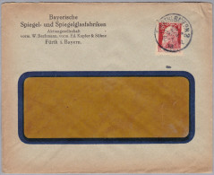 Bayern 1913-11-24 Fürth 2 Brief Mit Perfin "BS" #328 Bayrische Spiegelglasfabrik - Lettres & Documents