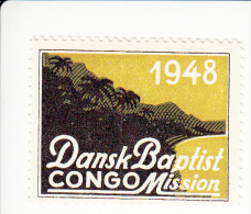 Denemarken Kerstvignet Cat. AFA-Julemaerker Danske Baptisters Afrikmission(Kongo) Jaar 1948* - Local Post Stamps