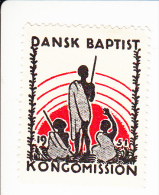 Denemarken Kerstvignet Cat. AFA-Julemaerker Danske Baptisters Afrikmission(Kongo) Jaar 1951** - Local Post Stamps