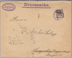 DR 1891-08-02 BERLIN S Drucksache Mit Pf. Perfin "B.K./B.S." Bernard Koehler - Andere & Zonder Classificatie