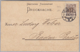 DR 1895-03-02 BERLIN C Drucksache Mit Mi#45bPerfin "SC°" Silbermann & Co - Altri & Non Classificati