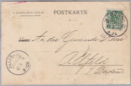 DR 1894-05-10 BONN-Poppelsdorf Postkarte Mit 5Pf. Perfin "F.S.7V" Soennecken's - Andere & Zonder Classificatie