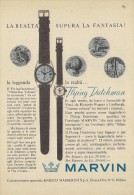 # MARVIN LA CHAUX DE FONDS SUISSE HORLOGERIE 1950s Italy Advert Publicitè Reklame Orologio Montre Uhr Reloj Relojo Watch - Advertisement Watches