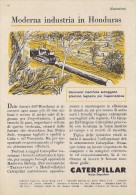 # CATERPILLAR TRACTOR Co.USA 1950s Italy Advert Pub Reklame Honduras Wood - Tractores