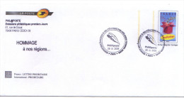 PAP Invitation Hommage à Nos Régions - Oblitéré Par Le Service Premiers Jours  - Agrément N° 809 Lot G4K/07P677 - Prêts-à-poster:Stamped On Demand & Semi-official Overprinting (1995-...)