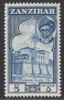 Zanzibar 1957 Definitive: Kibweni Palace. Mi 237 MNH (#17) SUPERB! - Zanzibar (...-1963)