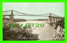 ANGLESEY, PAYS DE GALLES - WHALES - MENAI SUSPENSION BRIDGE - PONT GROG Y BORTH - TRAVEL IN 1903 - DAINTY SERIES - - Anglesey