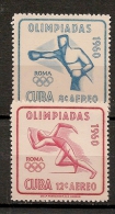 CUBA - Posta Aérienne - Air Mail  - JEUX OLYMPIQUES  - Yvert # A 212/3 - * MINT (Light Trace Of Hinge) - Airmail