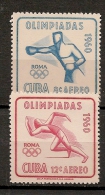 CUBA - Posta Aérienne - Air Mail  - JEUX OLYMPIQUES  - Yvert # A 212/3 - * MINT (Light Trace Of Hinge) - Posta Aerea