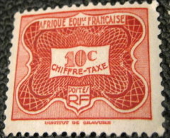 French Equitorial Africa 1947 Numeral 10c - Mint - Nuevos