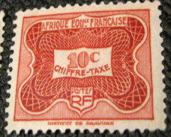 French Equitorial Africa 1947 Numeral 10c - Mint - Nuevos