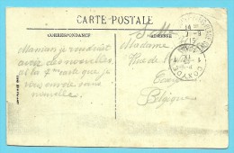 Kaart (Le Touquet Paris-plage.) Met Als Aankomst Stempel COXYDE 1 Op 15/9/1915 - Zona Non Occupata