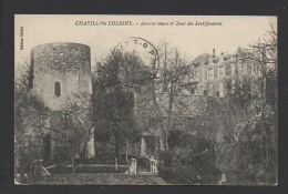 DF / 45 LOIRET / CHATILLON-COLIGNY / ANCIENS MURS ET TOUR DES FORTIFICATIONS / CIRCULÉE EN 1912 - Chatillon Coligny