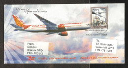 INDIA, 2007, SPECIAL COVER,   INDIA POST, Air India Special Cargo, Kolkata Cancelled - Cartas & Documentos