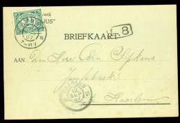 HANDGESCHREVEN BRIEFKAART Uit 1907 NVPH 55 Van HORST Naar HAARLEM (9833a) - Storia Postale