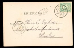 HANDGESCHREVEN BRIEFKAART Uit 1899 NVPH 55 Van HOORN Naar HAARLEM (9833i) - Covers & Documents